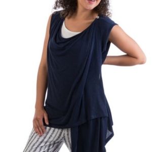 NWT. Yala ADELE WRAP VEST IN NAVY